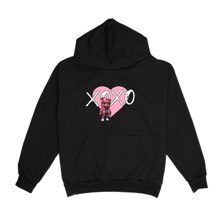 Teddy XOXO -Black (Pink Heart)