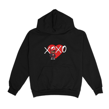 Teddy XOXO -Black (Red Heart)