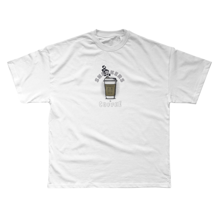 Sneakers & Coffee Tee -White